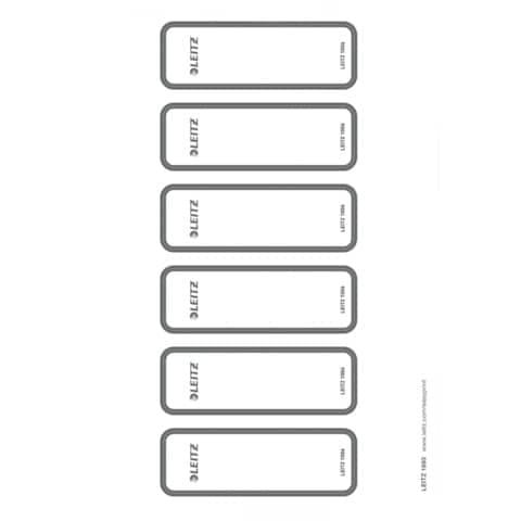 Etiquette dos classeur, courte/large, inscriptible sur PC, 50 pièces, gris LEITZ